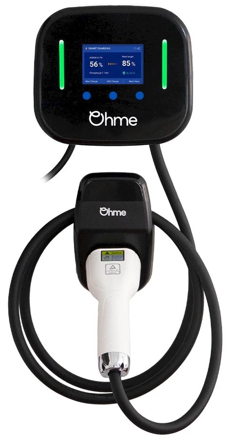 Ohme Home Pro charge point with colour display